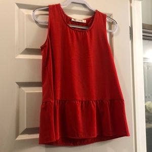 Red Peplum tank